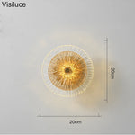 applique murale moderne dorée transparente éclairage led chambre salon deco radial