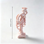 statue geisha blanche sculpture zen decoration intérieure artisanale ornement blanc plastique classique 13cm