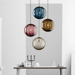 lampe suspendue moderne verre texturé bleu marron gris ampoule edison filaire 249lm 3ans garantie