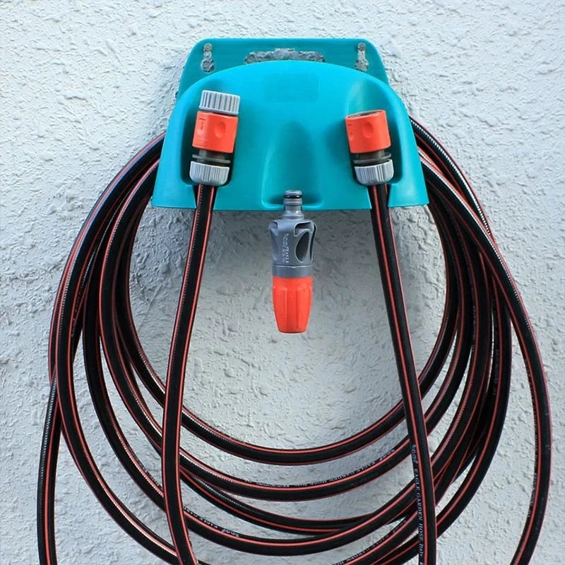 support mural réutilisable tuyau arrosage pistolet eau raccords respectueux environnement noir orange bleu turquoise