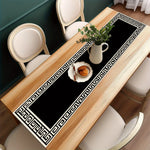table table noire blanche motif grec décoration festive mariage printemps été