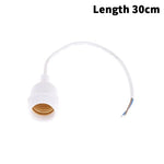socquette e27 adhésive moderne câble électrique blanc noir 20cm 30cm 50cm 1m 2m