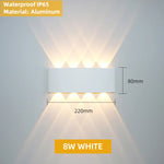 applique murale led moderne noire fixée mur diodes led étanches ip65