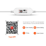 interrupteur intelligent blanc minimaliste controle wifi led bande rvb tuya app adhésif tactile 12v