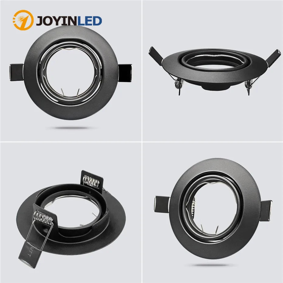 projecteur led spot noir blanc moderne clips métalliques facile entrée lumière ronde adjustableintérieur