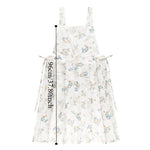 tablier coton fleurs vintage beige poche romantique opacité fixations élastiques cuisineversible