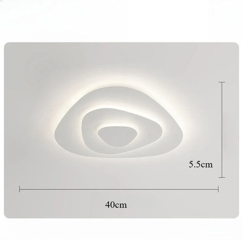 plafonnier moderne blanc géométrique cercles concentriques luminaire led salon salle manger chambre
