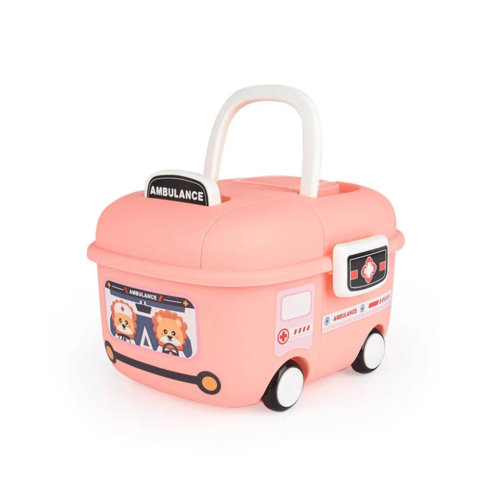 boîtes rangement réutilisables couleurs rose bleu rouge orange motif cartoon poignée amovible