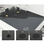 tapis cuisine moderne gris noir antidérapant adhésif 20x30cm 30x40cm 40x60cm 60x80cm