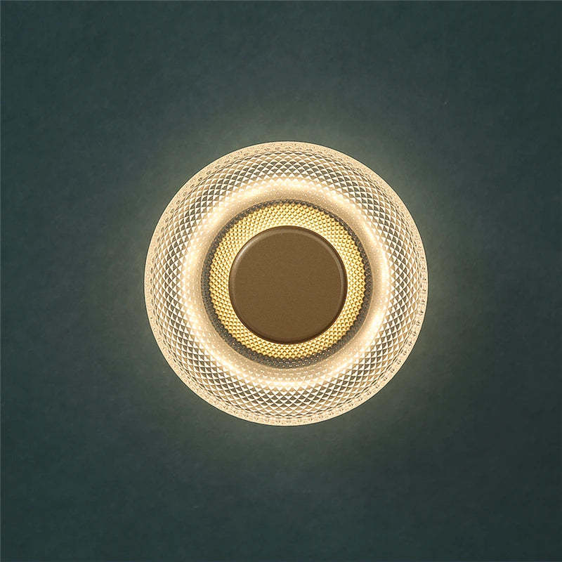 lampes murales modernes transparent vert bronze gris éclairage led intérieur alvéoles suspension chambre salon