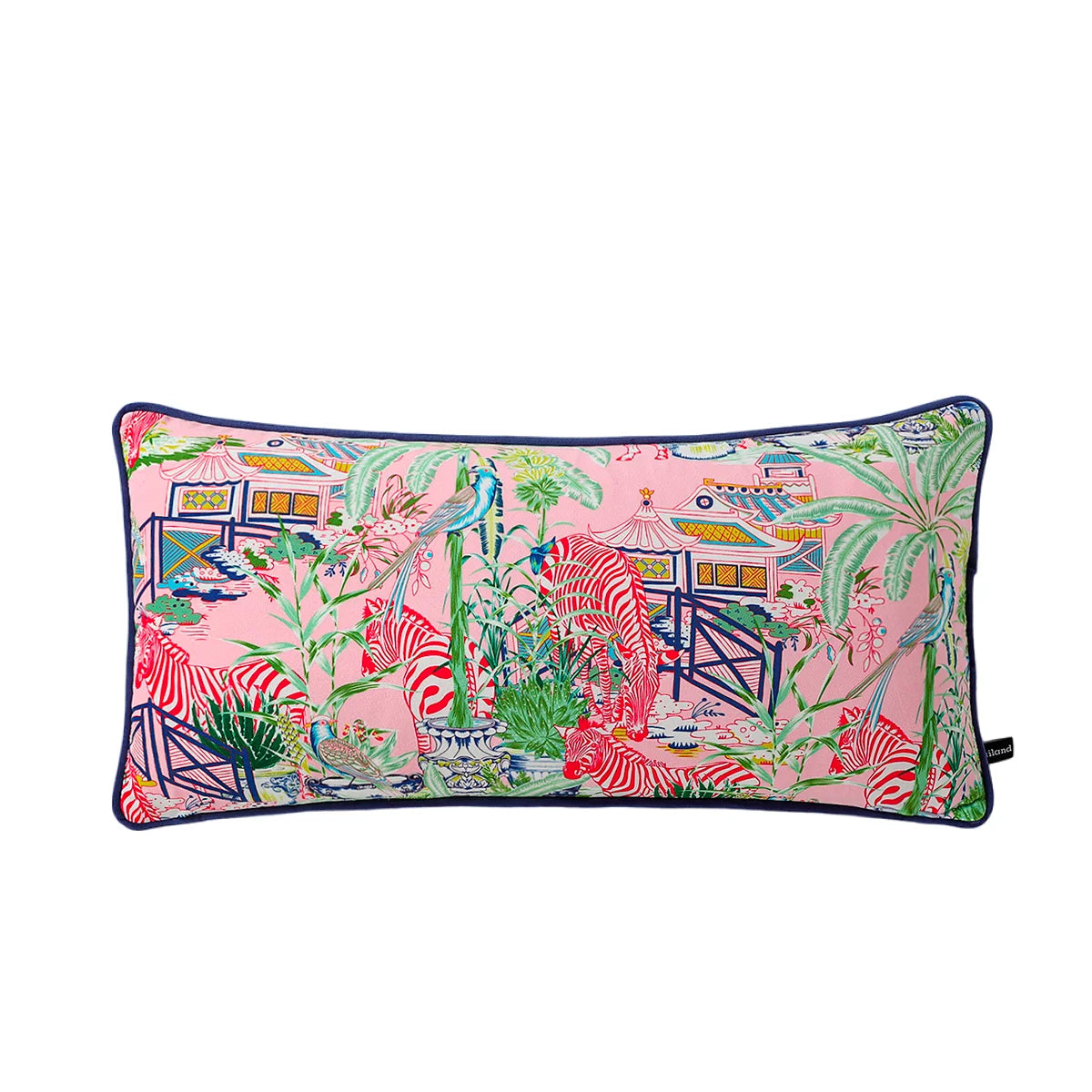 taie d'oreiller imprimée léopard tropical velours carré moderne deux côtés opaques tassel rouge océanique