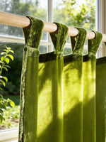 rideau velours vert moderne opacité 100cm 250cm polyester