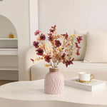 décoration intérieure bouquets fleurs artificielles automnales rustiques orange marron anniversaire maison extérieur