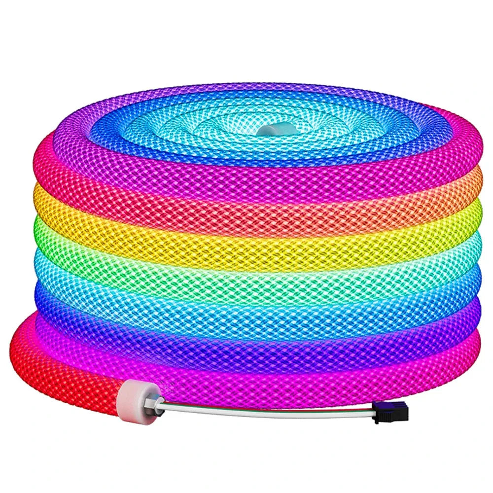 ruban led néon multicolore moderne flexible contrôleur usb app bluetooth ip67 étanche 360 lumiere