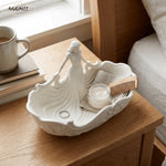 bol décoratif blanc danseuse robe ondulante bijoux rangement classique maison entrée