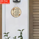 plaque decorative ronde bois oiseaux texte naturel rustique exterieur intérieur corde pastorale