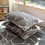 taies d'oreiller fleur bleu violet moderne non toxique polyester respectueux environnement