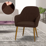 fauteuil moderne marron clair tissu élastique motifs géométriques simple accueil chaise banquet lavable