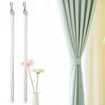 tige rideau moderne blanc clips métalliques lot deux attache rideau invisible acrylic