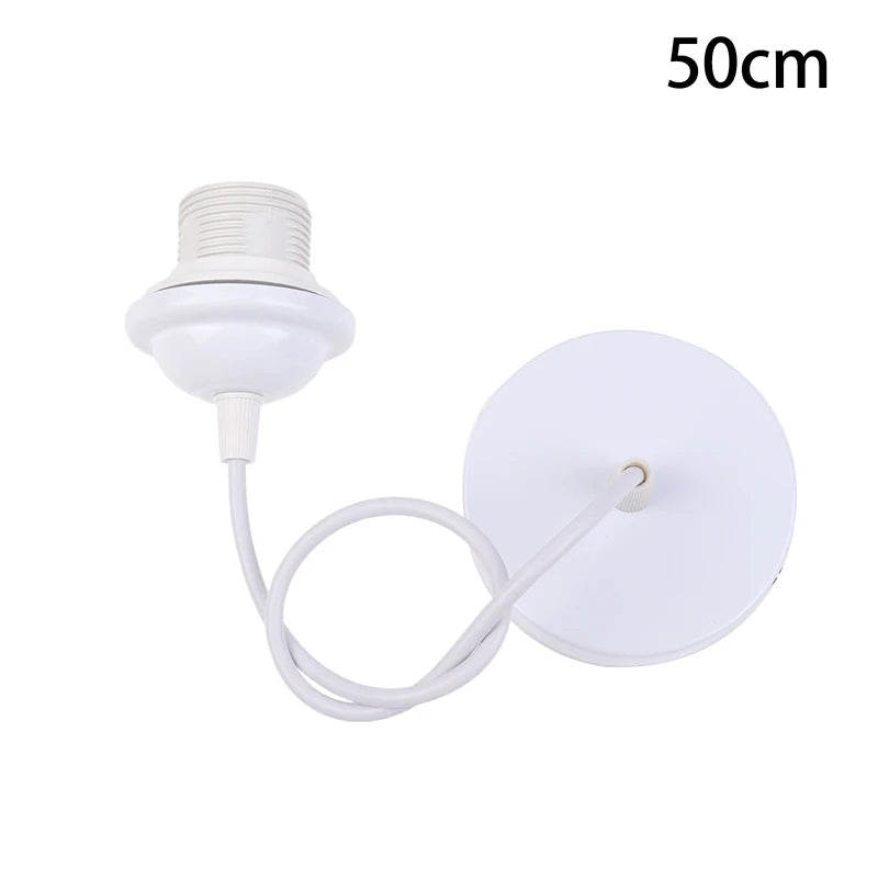 support lampe suspendue moderne minimaliste noir blanc rond lisse 50cm 80cm 120cm 200cm