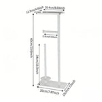 support toilette moderne noir acier inoxydable plaque carrée rouleaux papier toilette brosse wc plateau