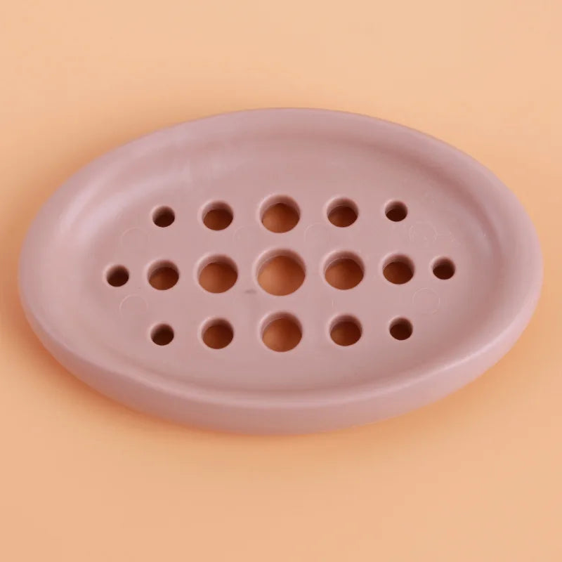 support savon silicone self draining moderne gris vert blanc rayures horizontales