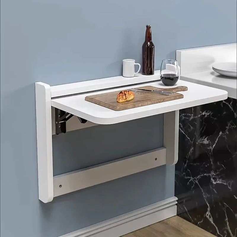 table pliable murale bois blanc moderne minimaliste souris clavier bloc notes