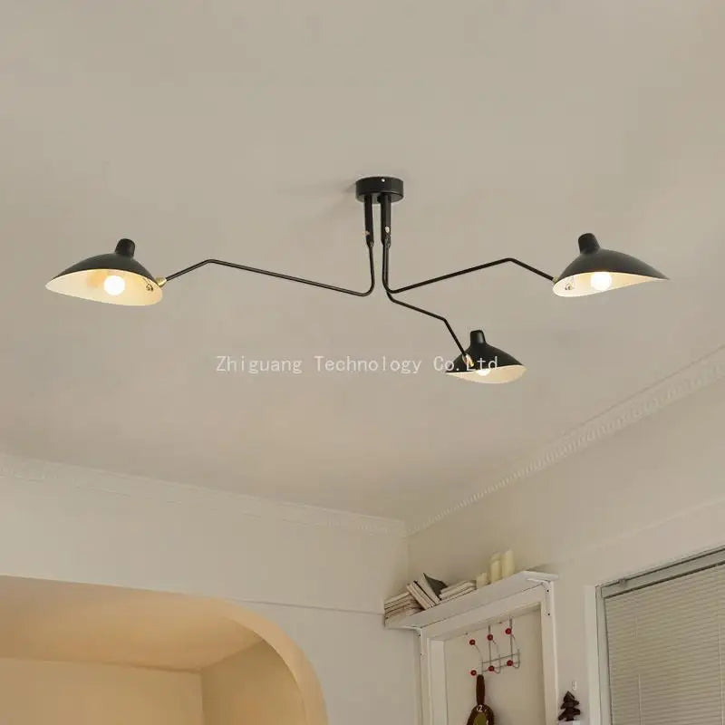 lumière suspension moderne noir doré têtes têtes 6000K 3000K