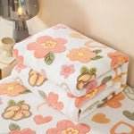 couverture polaire fleur rose printemps automne portable qualité hospitalière hôtelière voyage maison