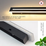 applique murale led moderne étanche ip65 noir hydrofuge ac85265v chromé
