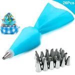 poche pâte silicone réutilisable 24 buses aiguilles métalliques outil pâtisserie