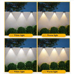 applique murale solaire moderne led noire ip65 extérieure jardin clôture