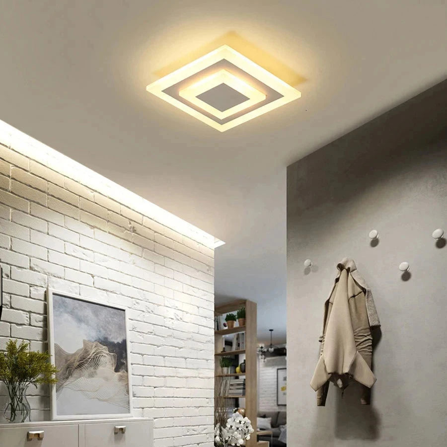 plafonnier led moderne blanc noir carré géométrique minimaliste éclairage quotidien 249 2000 lumens autonome