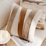 taies d'oreiller décoratives patchwork fleurs géométrique rayures moderne maison coton polyester