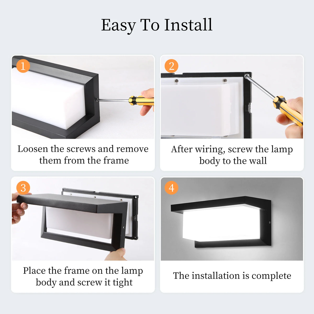 appliques murales modernes led noir lumiere blanche facile éclairage maison minimaliste