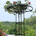 support fleurs métal noir structure circulaire moderne 120cm 150cm 180cm 210cm 70cm 40cm
