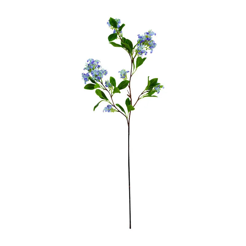 Bouquet artificiel moderne jaune vert bleu blanc fleurs feuilles décoration extérieure exposition sol