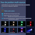 lampe torche multifonction rechargeable led noire aimant lumière uv portable pratique
