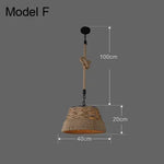 suspension lumineuse industrielle vintage corde naturelle métal noir ampoules opacité