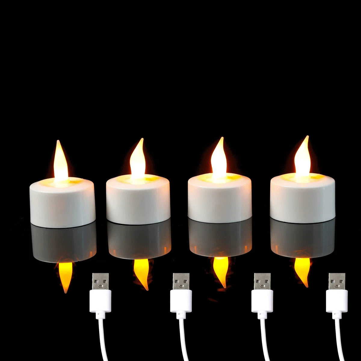 décoration intérieure bougie led rechargeable sans flamme blanc moderne minimaliste adhésif usb
