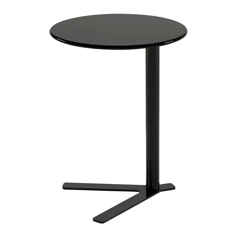 table d'appoint moderne table ronde acier inoxydable verre transparent minimaliste décoration maison plateau 48cm