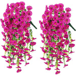 guirlande fleurs artificielles violet rose vert moderne mariage anniversaire extérieur decoration maison