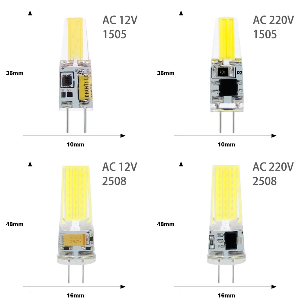 ampoules led g4 12v 6w 9w blanc chaud froid transparentes moderne