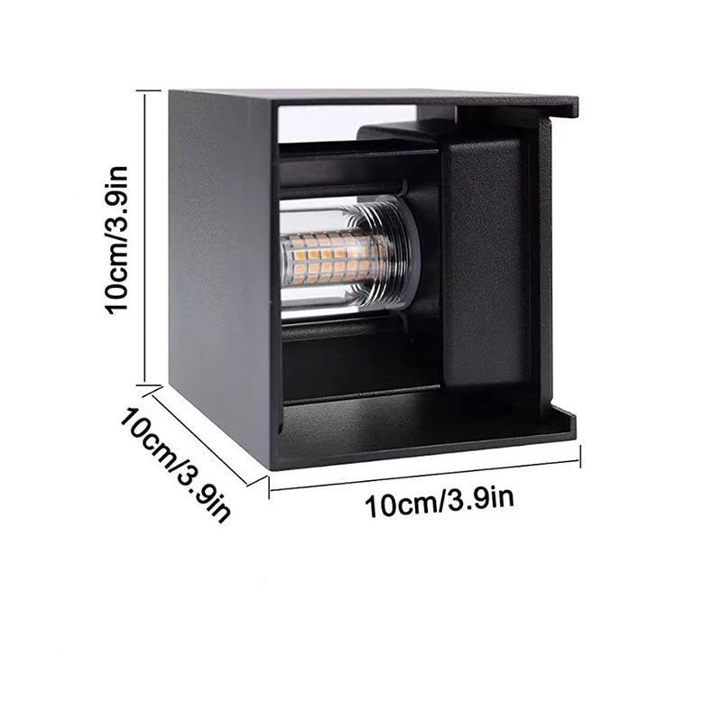 Éclairage LED moderne applique murale noire fixée mur vis blanc 4000K contemporaine