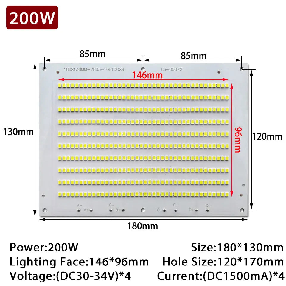 projecteur led 100w 200w ip66 moderne gris métallique éclairage rue