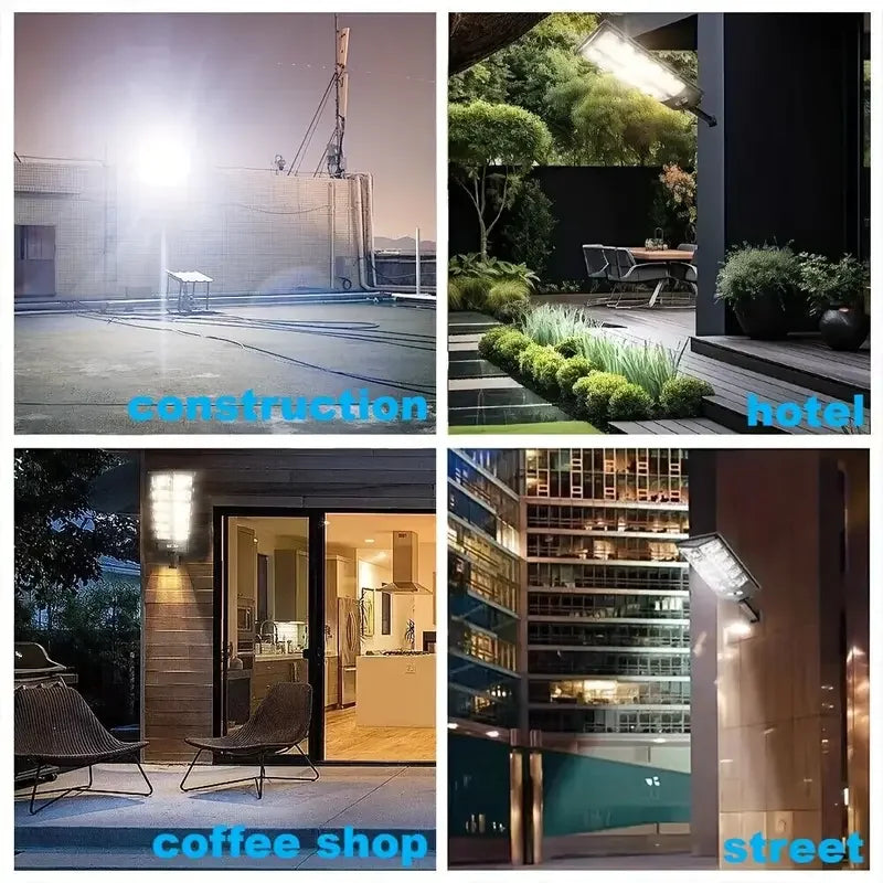 lampe solaire led noir moderne ip65 radar 10m rotatable stand
