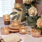 décoration intérieure bougeoirs verre doré transparent classique mariage événement table