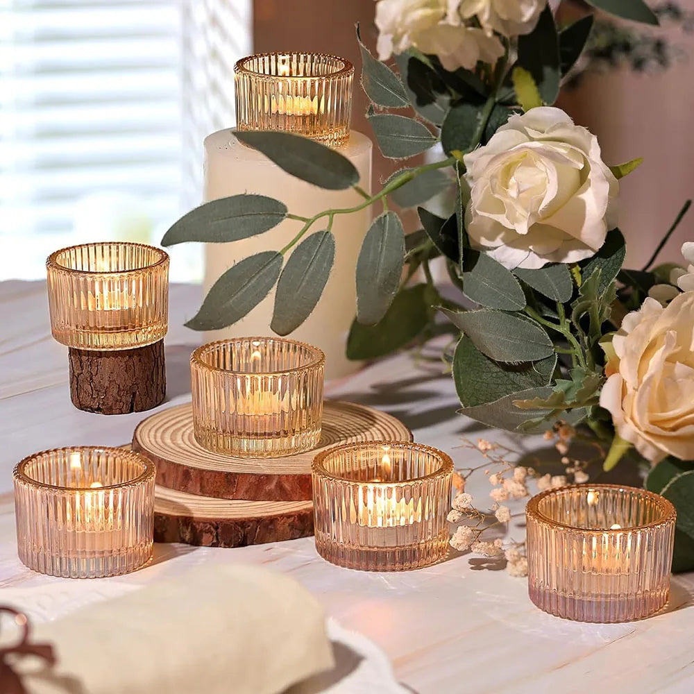 décoration intérieure bougeoirs verre doré transparent classique mariage événement table