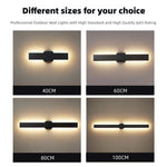 applique murale moderne aluminium noir ip65 2492000lm led 85265vextérieur