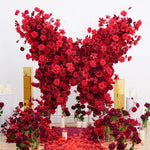 Décoration murale arche fleurs variées romantique violet rose blanc bleuclair vert extérieure